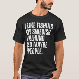 Camiseta Dueño sueco de Vallhund pescando a amante de diver