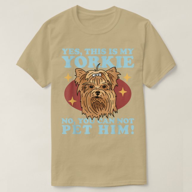 Camiseta Dueño Terrier Perro De Yorkie Yorkshire Esta Es Mi (Diseño del anverso)