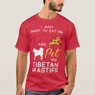 Camiseta Dueño tibetano Mastiff Perro Pizza Lover Xmas Birt