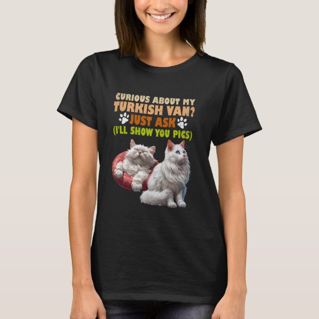 Camiseta Dueños de gato con CURIOSIDAD acerca de mi gracios (Anverso)