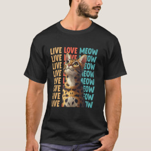 Camiseta Dueños de gatos bengalíes VIVO AMA GATO Divertido