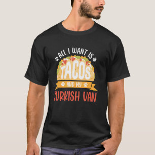 Camiseta Dueños de gatos TODO LO QUE QUIERO ES TACOS Y TURC
