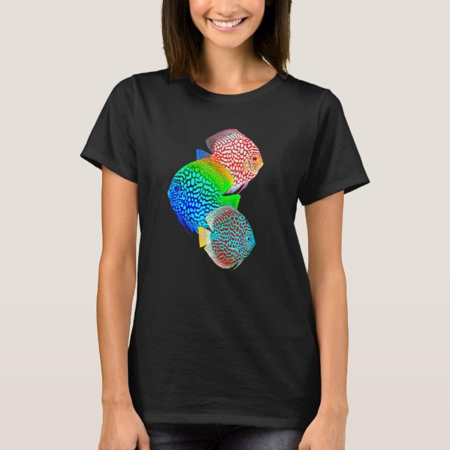 Camiseta Dueños de Peces Disco Acuario (Anverso)