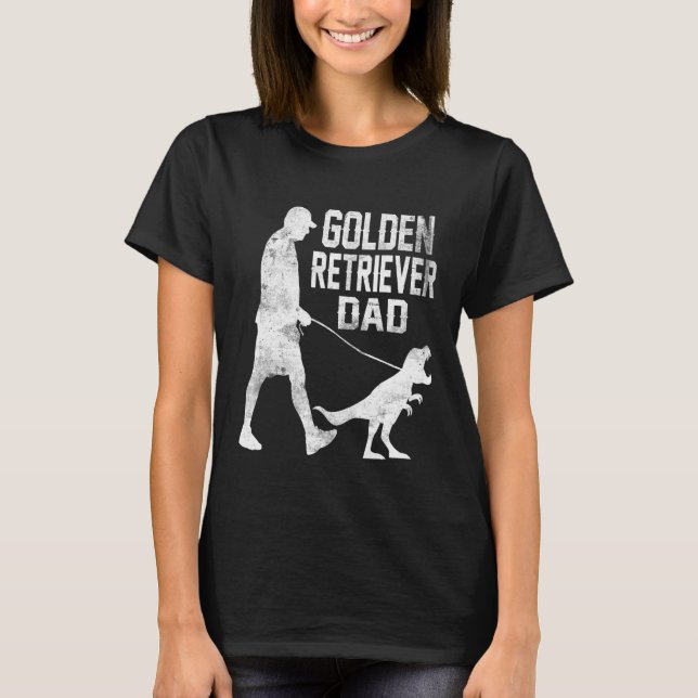 Camiseta Dueños de perros de dinosaurios del Golden Retriev (Anverso)