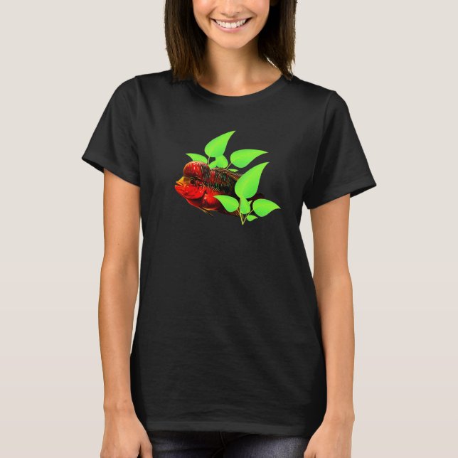 Camiseta Dueños de tanques de peces cíclidos Flowerhorn (Anverso)