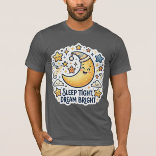 Camiseta Duerme Ajustado Luna y Estrellas – Celestial Capri
