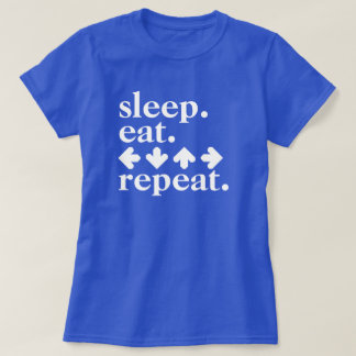 Camiseta Duerme.Come. Flechas.Repite.