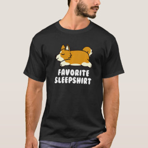Camiseta Duerme Favorito Shiba Inu Dog