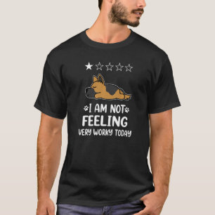 Camiseta Duerme un perro pastor alemán No me siento gracios