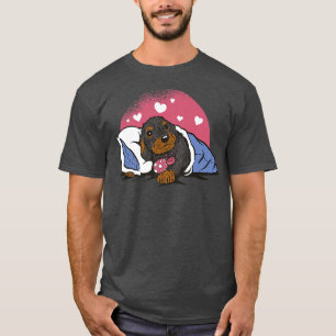 Camiseta Duermen durmiente dueño de perro de Dachshund
