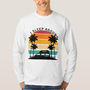 Camiseta Duermo Alrededor del viaje de Van Life Pun Vinatge