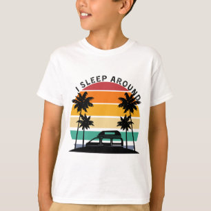 Camiseta Duermo Alrededor del viaje de Van Life Pun Vinatge