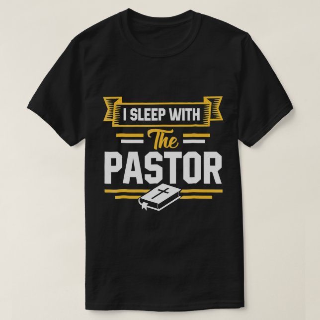 Camiseta Duermo con T-Shir, esposa del pastor gracioso (Diseño del anverso)