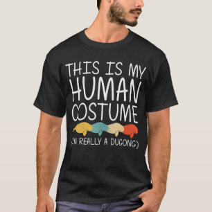 Camiseta Dugong Halloween Disfraz Humana Manatee Animal Fác