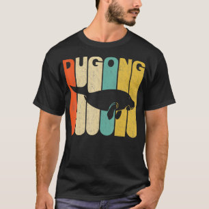 Camiseta Dugong Silhouette estilo retro vintage