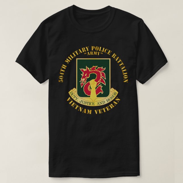 Camiseta DUI 504º Batallón de Policía Militar dos Cinta SVC (Diseño del anverso)