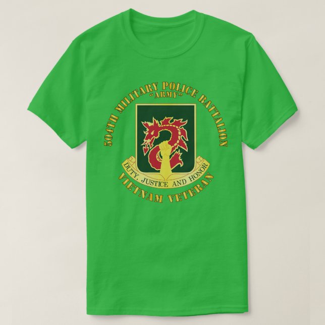 Camiseta DUI 504º Batallón de Policía Militar dos Cinta SVC (Diseño del anverso)