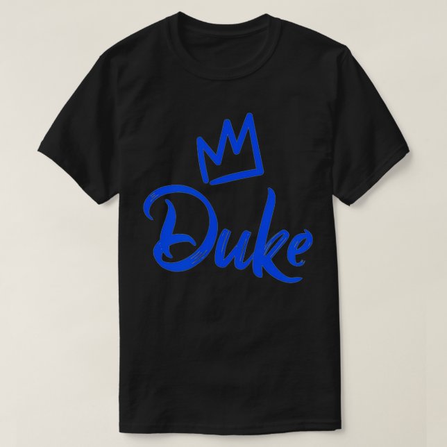 Camiseta Duke the King  Blue Crown & Name for Men Called Du (Diseño del anverso)
