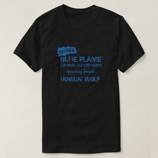 Camiseta Dukes Blue Flame Lounge Chicago (Diseño del anverso)