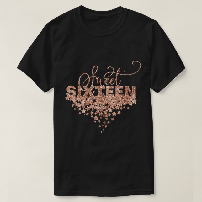 Camiseta Dulce 16 Camisa, 16 cumpleaños, dulce dieciséis, d (Diseño del anverso)