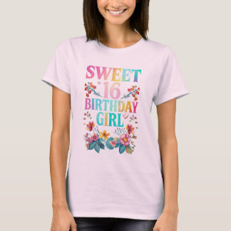 Camiseta Dulce 16 Chica de cumpleaños