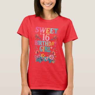 Camiseta Dulce 16 Chica de cumpleaños