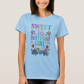 Camiseta Dulce 16 Chica de cumpleaños