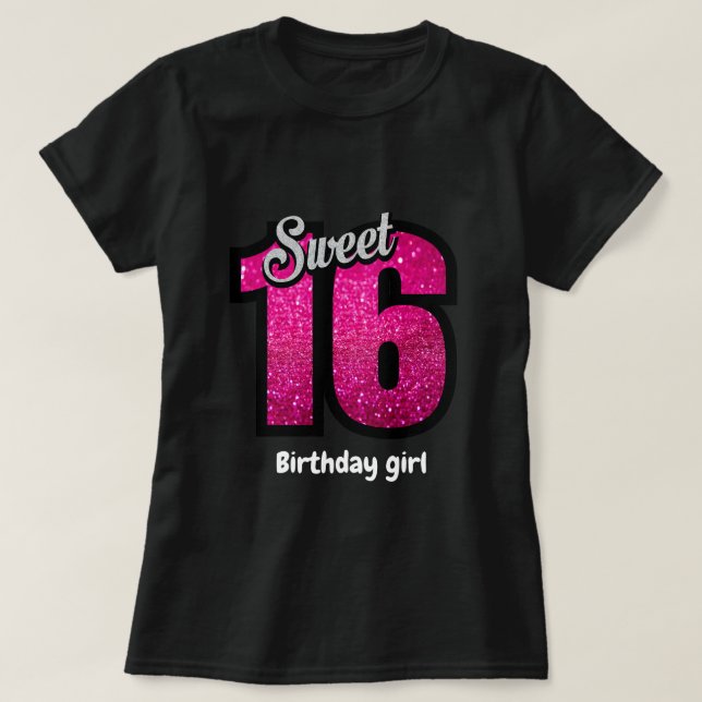 Camiseta dulce 16 cumpleaños (Diseño del anverso)
