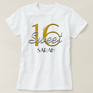 Camiseta Dulce 16 Espuma Plata/Oro