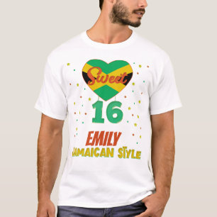 Camiseta Dulce 16 estilo jamaiquino Cumpleaños Chica Vacac