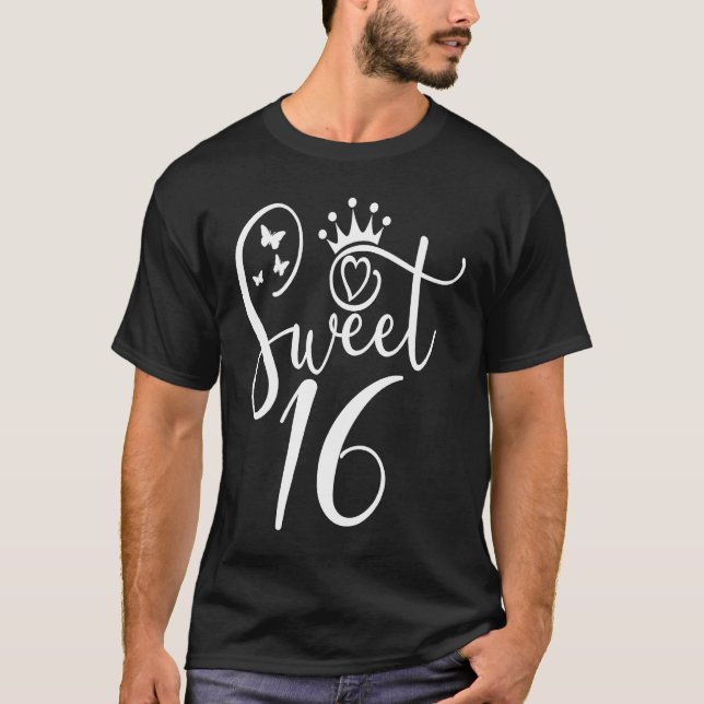 Camiseta Dulce 16 Para Las Mujeres Chicas Dieciséis Años 16 (Anverso)