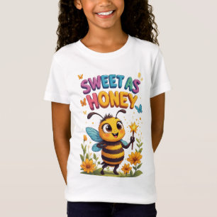 Camiseta Dulce 🐝 Abeja Brillante Para Estilo Divertido de