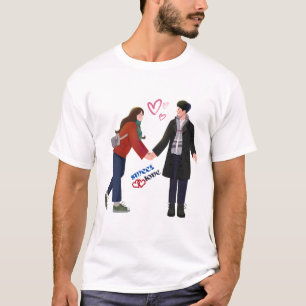 Camiseta dulce adorable pareja linda chica novio viaje nuev