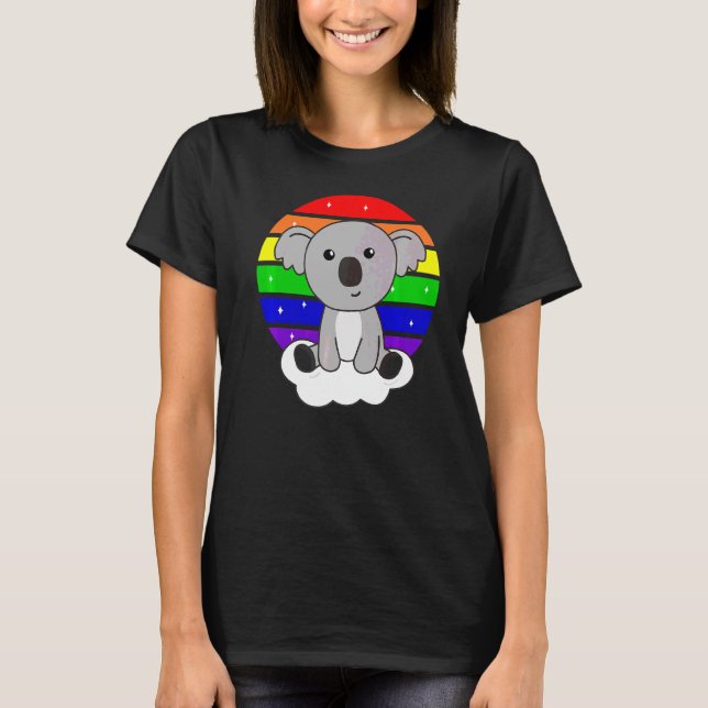 Camiseta Dulce arcoiris Koalas para Koala Koala (Anverso)