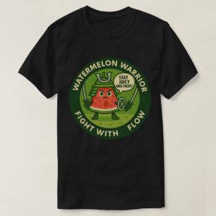Camiseta Dulce Arte de Sandía Samurái Tema Japonés