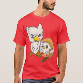Camiseta Dulce Aves Familiares Griffin Kawaii Anime Japonés