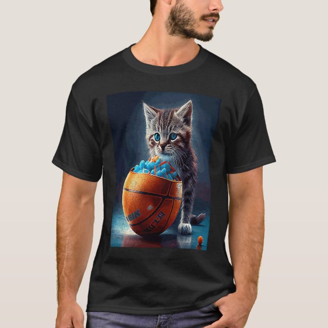 Camiseta Dulce Baloncesto Gato (Anverso)