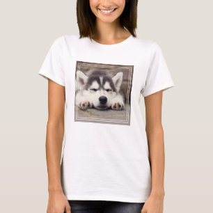 Camiseta Dulce cachorro siberiano espantado