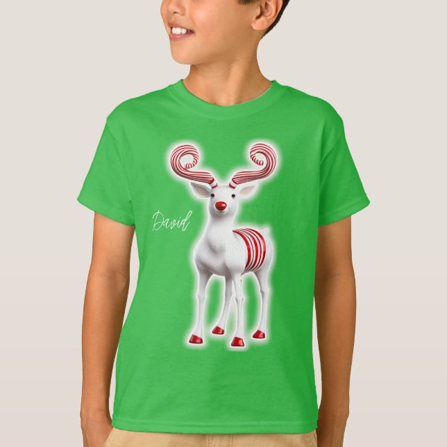 Camiseta Dulce Candy Cane Reindeer (Anverso)