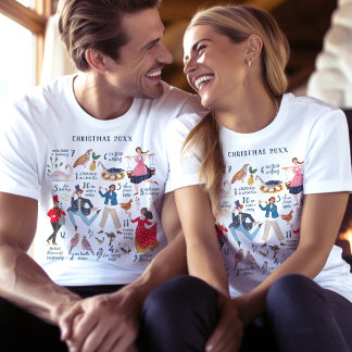 Camiseta Dulce clásico tradicional de los 12 días de Navida