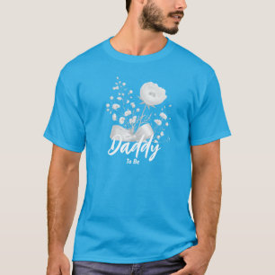 Camiseta Dulce Color Azul Aqua Flor Silvestre Baby Shower