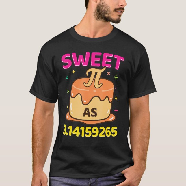 Camiseta Dulce Como 3 Símbolo Pi De 14 Pi Day Niños Jóvenes (Anverso)