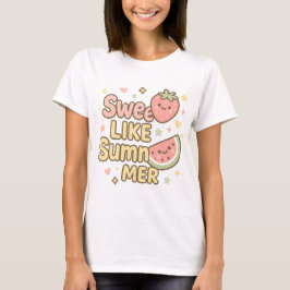 Camiseta Dulce Como el Verano –Diseño de Verano Lindo y Col