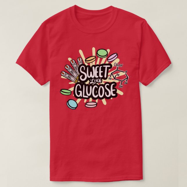 Camiseta Dulce Como Glucosa (Diseño del anverso)
