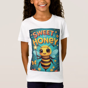 Camiseta Dulce Como la Miel: Abeja de Dibujos Animados Ador