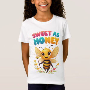 Camiseta Dulce como la miel: adorable abeja de dibujos anim