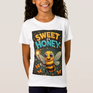 Camiseta Dulce como la miel: adorable abeja de dibujos anim