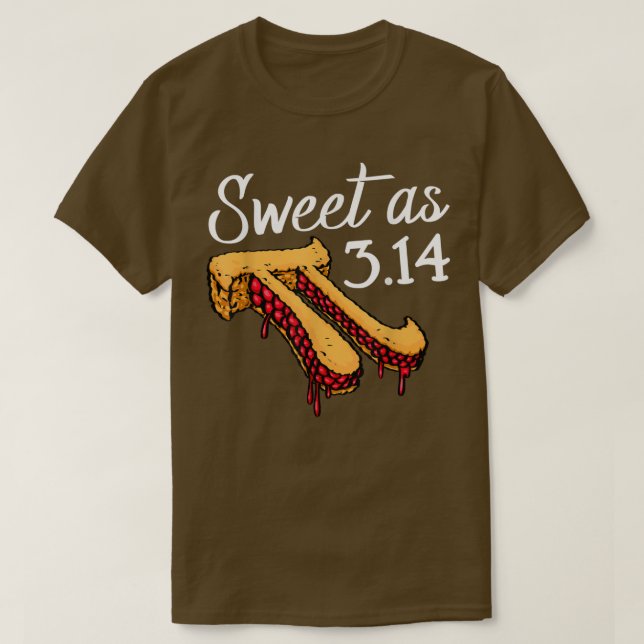 Camiseta Dulce Como Pi Pizza Funny Mathletics Cumpleaños Pi (Diseño del anverso)