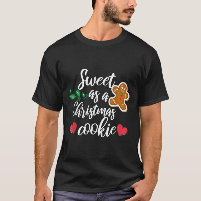 Camiseta Dulce como una galleta de Navidad - Galleta, Navid (Anverso)