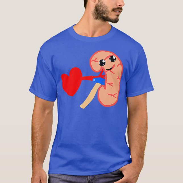 Camiseta Dulce Corazón de Riñón Cute Diálisis Enfermera Uro (Anverso)